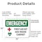 Signmission First Aid Kit AED Inside Cabinet With Symbol, 14 in W x Rectangle, Plastic OS-2PACK-EM-P-1014-L-10369 - alternate 5